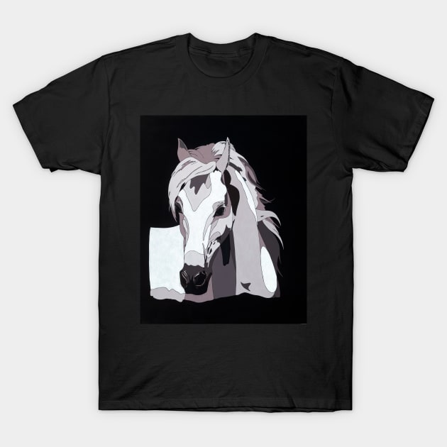 Arabian Horse - with hidden picture of girl T-Shirt by konnijensen